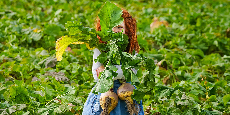 Girl with turnip