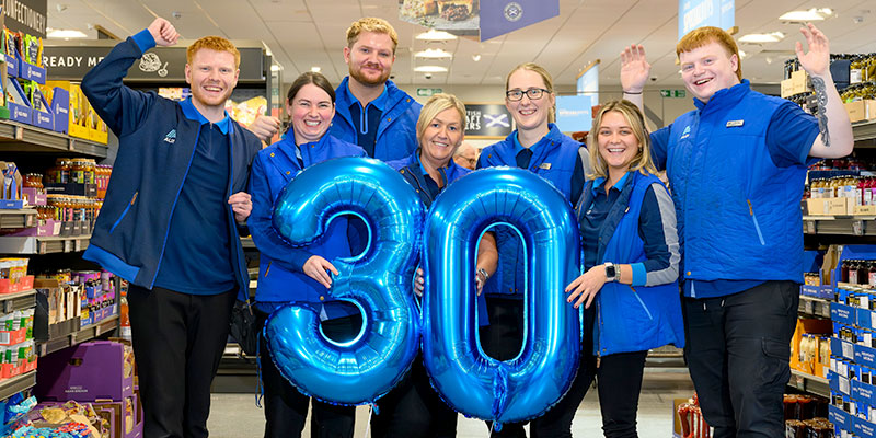 You are currently viewing Aldi celebrates 30 years in Scotland